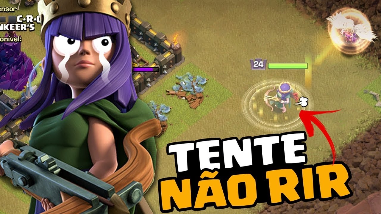 MEU DEUS! O QUE É ISSO KKKK PIORES ATAQUES NAS LIGAS DE CLÃS! O MITO DA QUEEN WALK |  CLASH OF CLANS