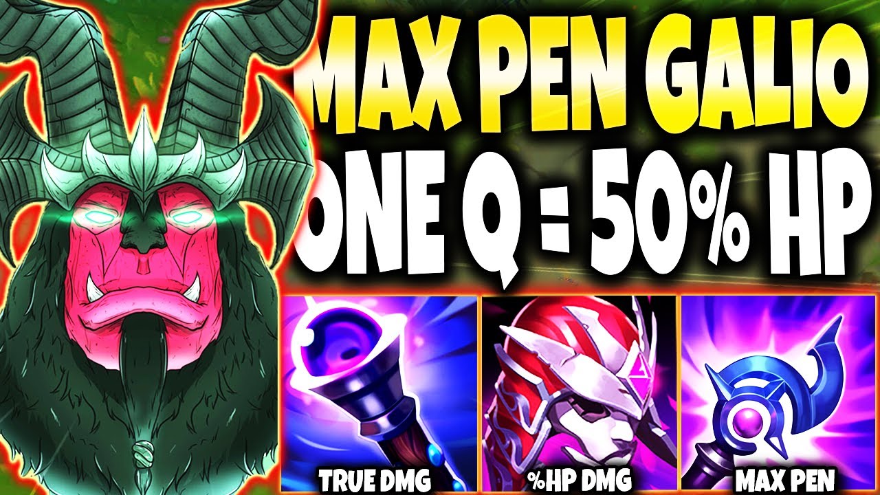 Do 50%+ AOE DAMAGE from ONE Q with Max Pen Galio Top Build 🔥 LoL Top Galio s12 Gameplay