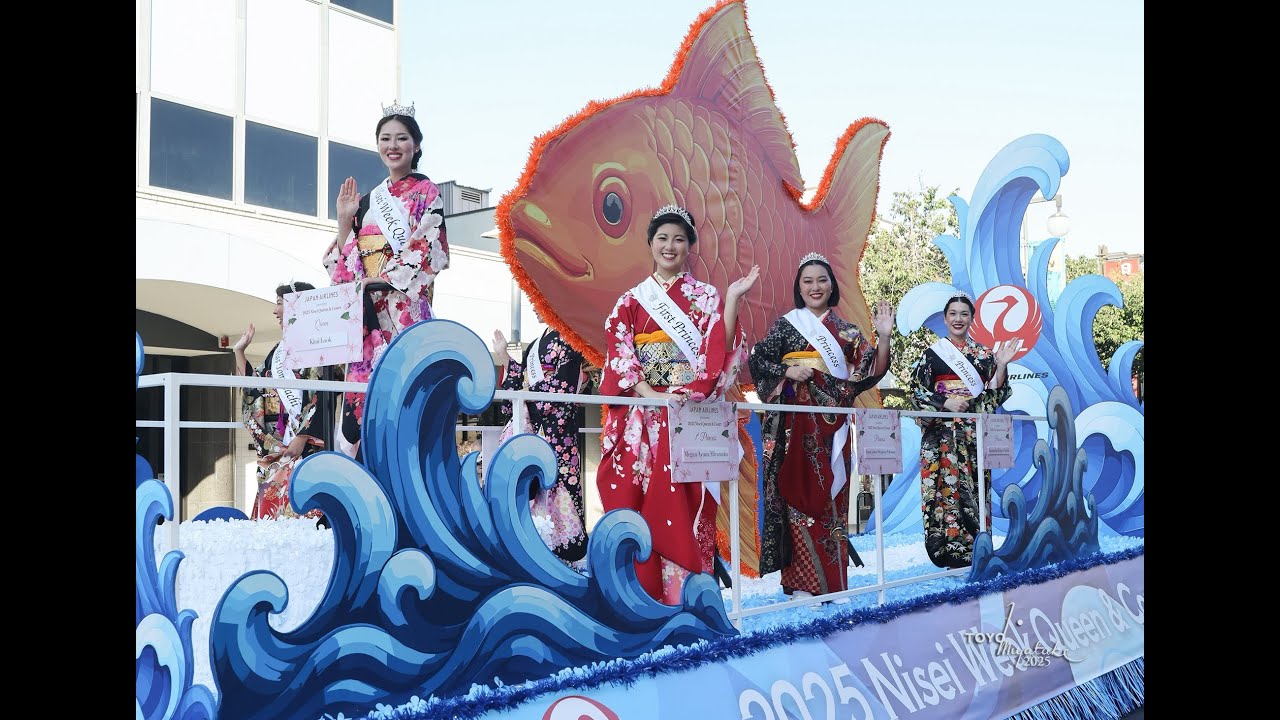 2025 Nisei Week : 2025 Queen & Court Float in Little Tokyo on Sunday, Aug. 10, 2025