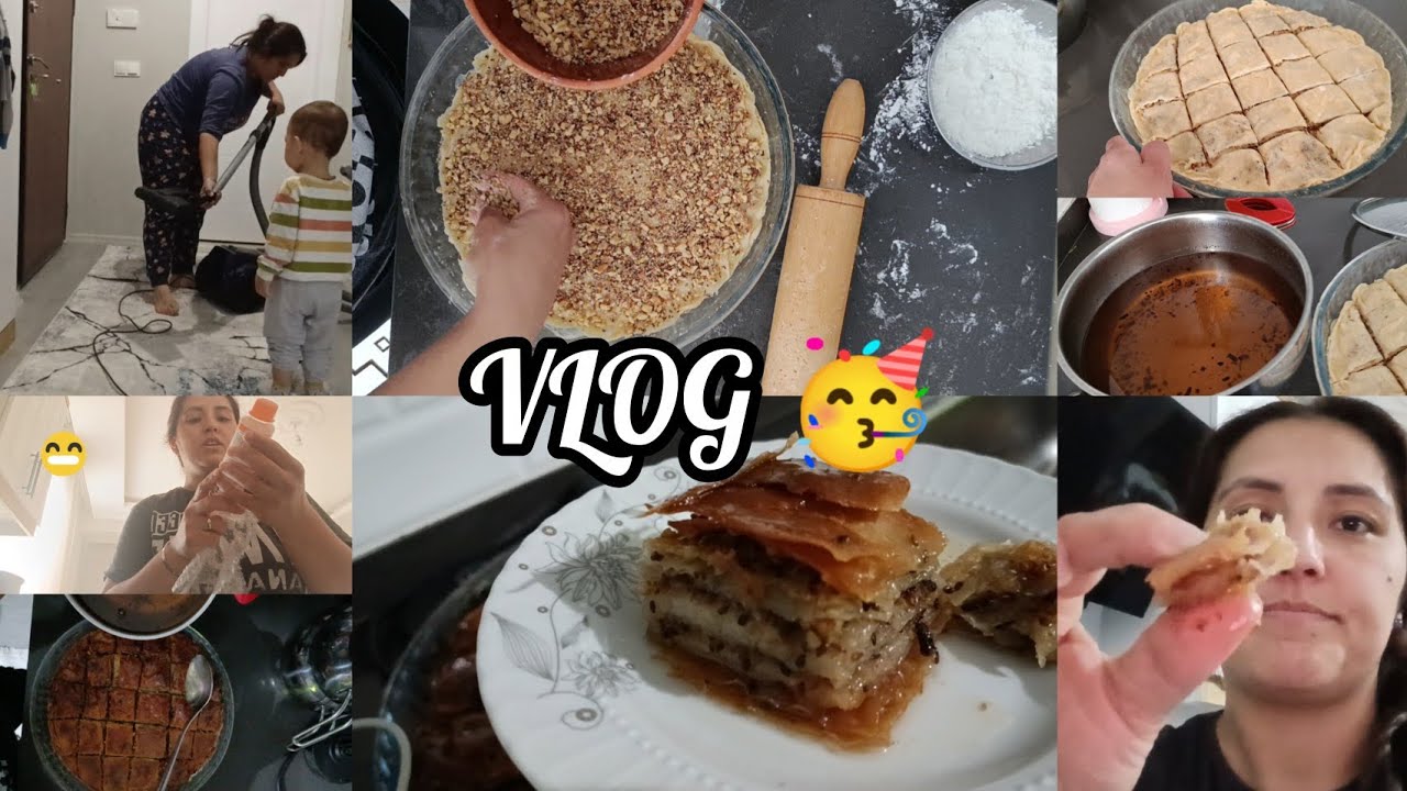 Efsane köy usulü ev Baklavam🤩Bolca bayram temizliği 🫠sohbetlı sıcacık günlük Vlog 😉💕