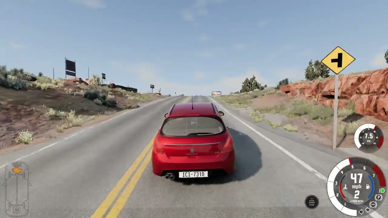 BeamNG drive 2025  peugeot 308  тестіруєм