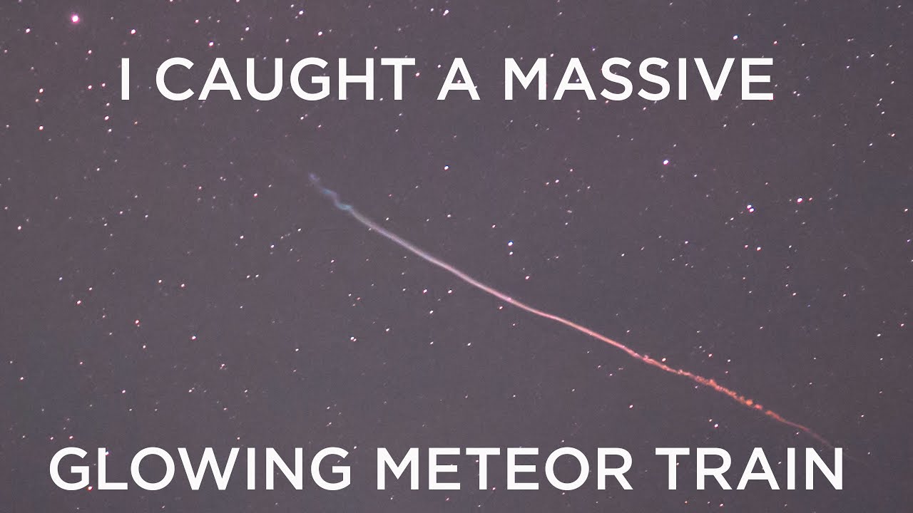 Timelapse of the best multi-color meteor train I have ever seen, red sprites, Milky Way, and storms