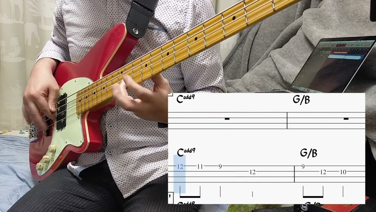【ベースTAB譜有】ラフ・メイカー BUMP OF CHICKEN のBASSを簡単(Tuning=半音下げE♭A♭D♭G♭）にして弾いてみた