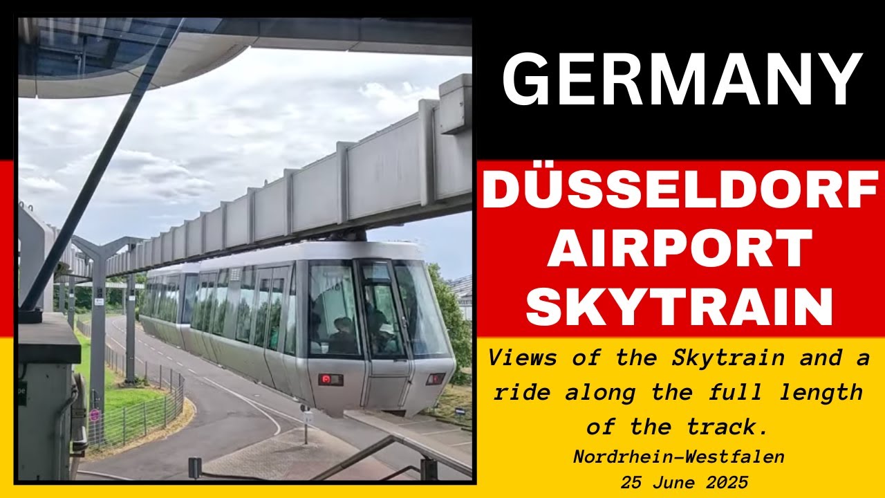Views of Düsseldorf Airport Skytrain, Nordrhein-Westfalen, Germany - 25 June, 2025