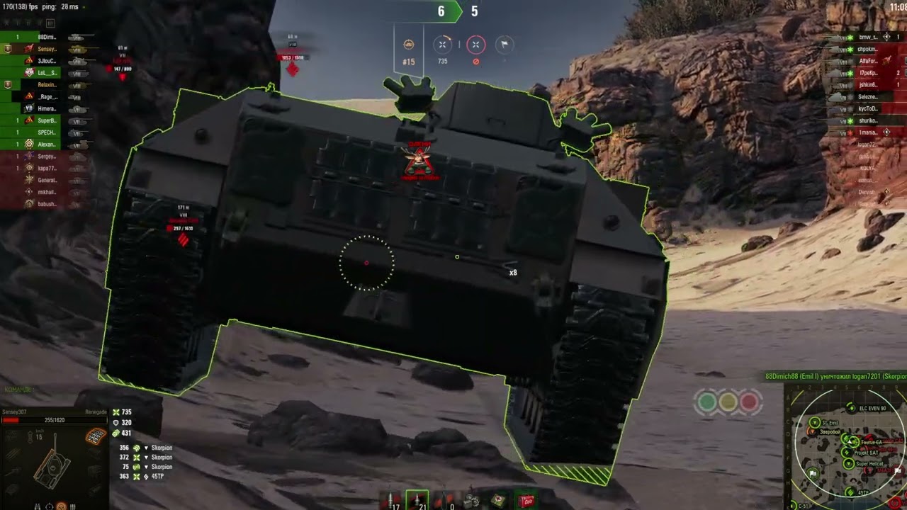 ТТ 8 Уровня M54 Renegade.  Очень даже играбельный танк !! )))
