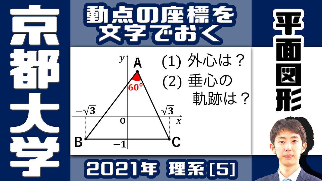 【京大2021】数学II の復習にぴったりの良問【図形の性質，軌跡】