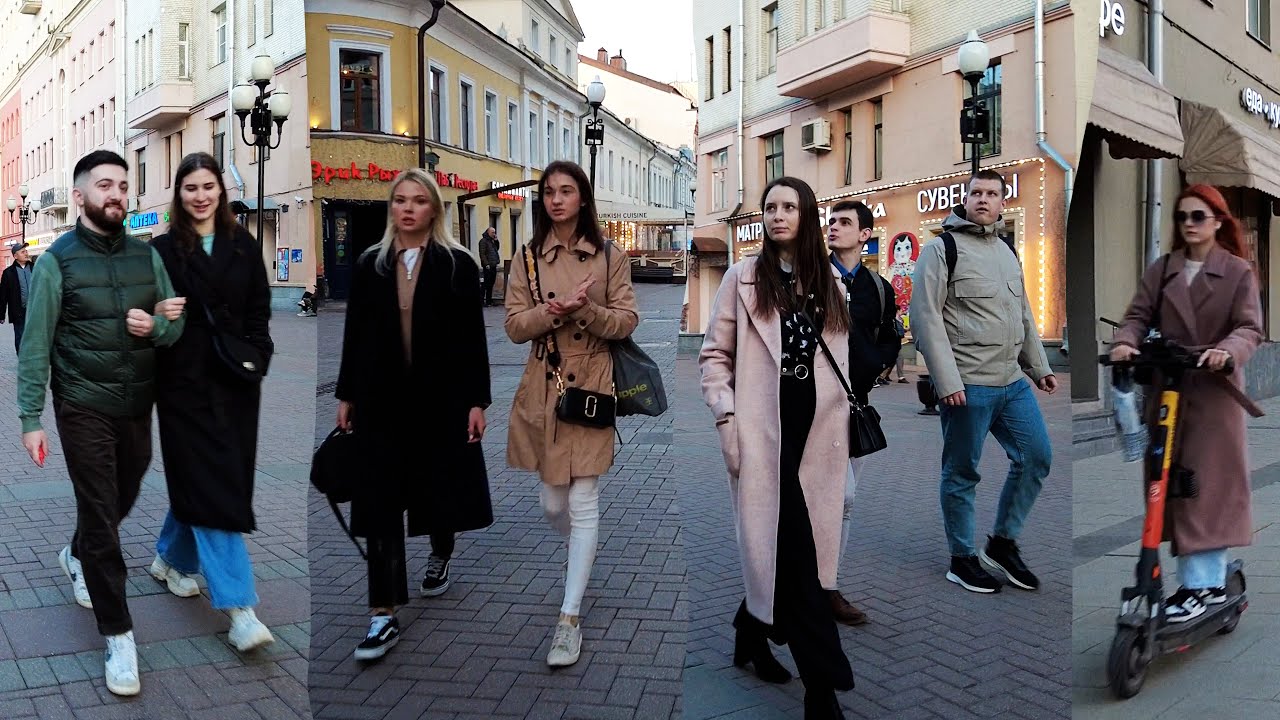 Beautiful Moscow in 2023! Walk along Smolenskaya and Old Arbat on a warm spring day
