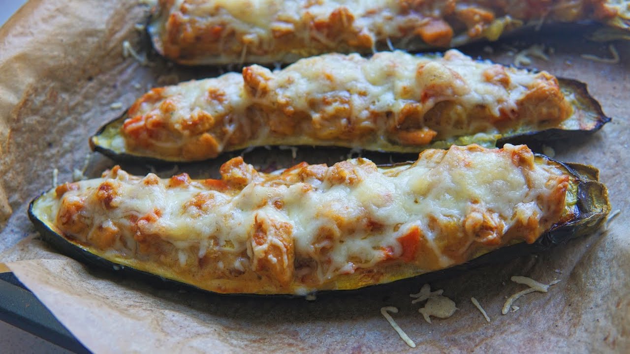 CALABACINES RELLENOS de POLLO al microondas y en sólo 15 minutos