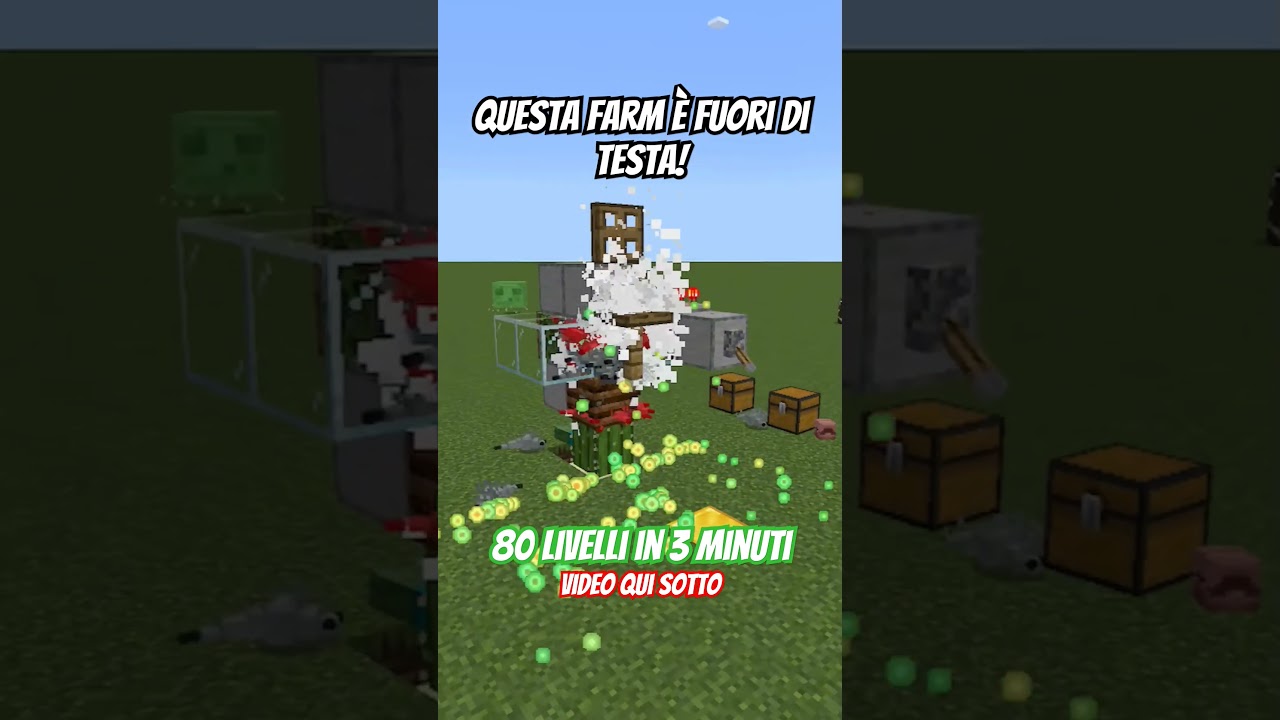 80 livelli di XP in soli 3 minuti! #minecraft #minecraftfilm #farm #xpfarmminecraft #bedrockedition