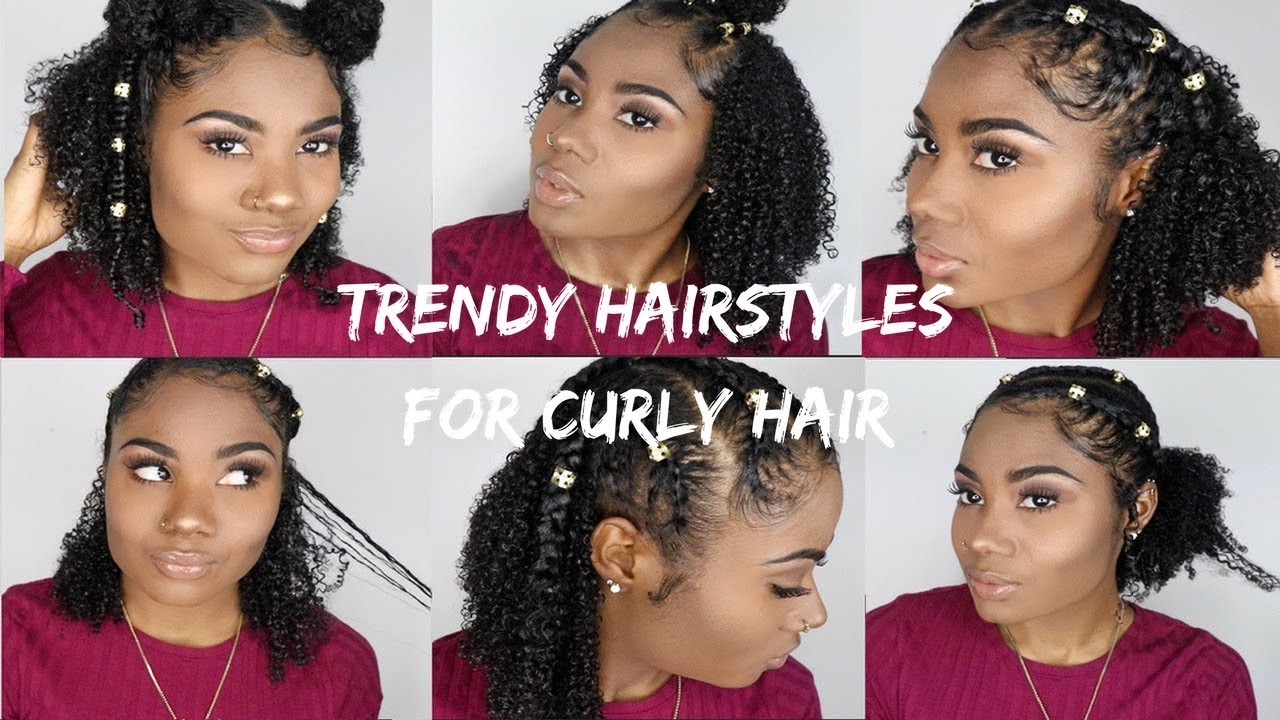 CUTE TRENDY HAIRSTYLES FOR CURLY HAIR💕-2018