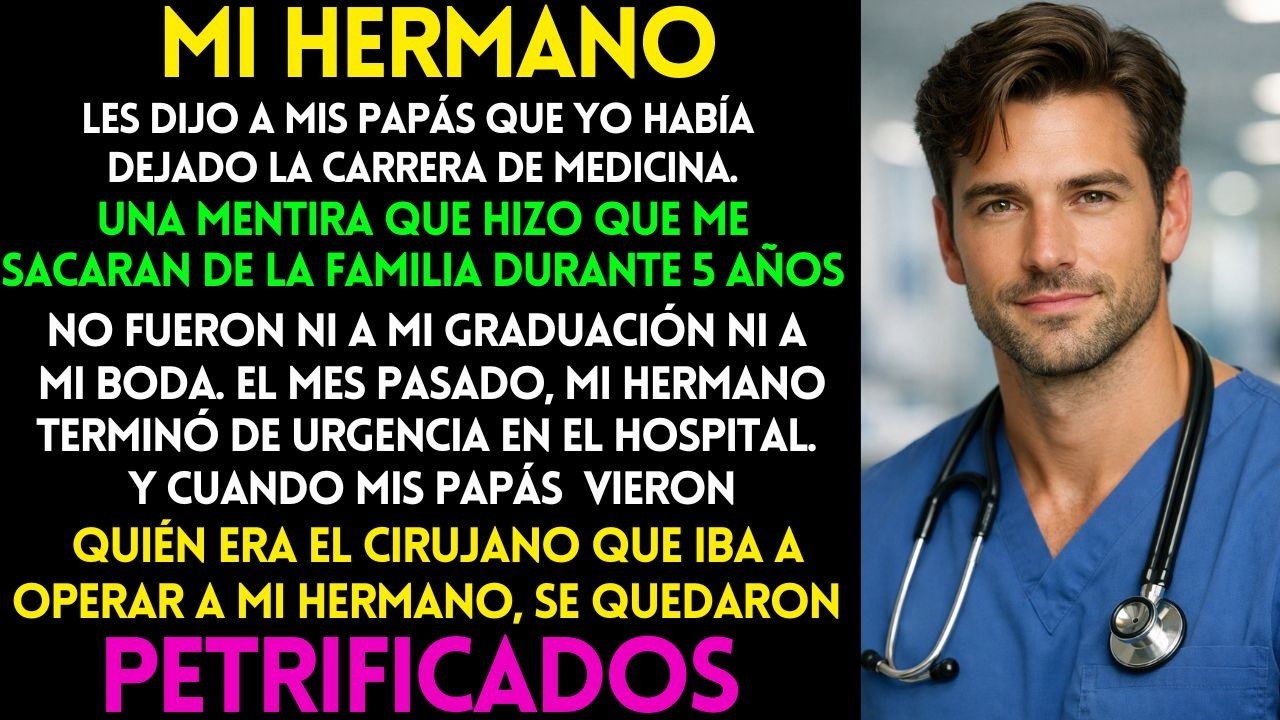 Mi hermano arruinó mi vida con una mentira…5 años después despertó en mi quirófano