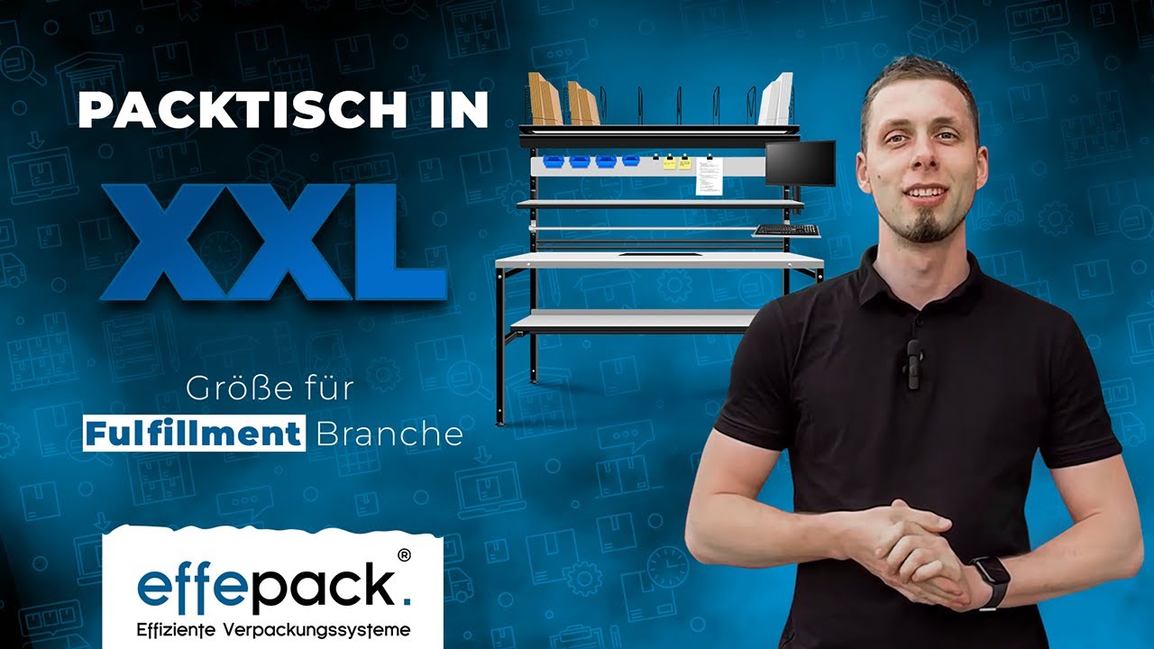 Packtisch in XXL Gr&ouml;&szlig;e f&uuml;r Fulfillment Branche
