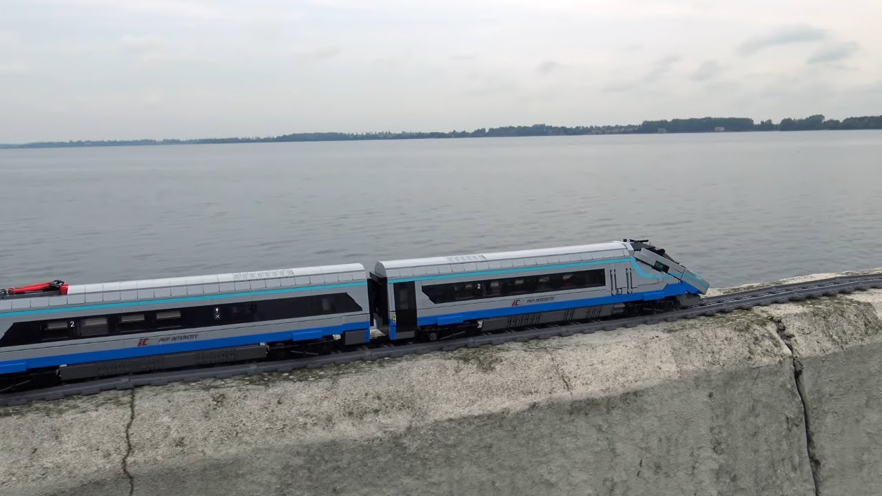 LEGO train MOC at Goczałkowice-Zdrój Reservoir Poland - Collab with TRIXBRIX.EU