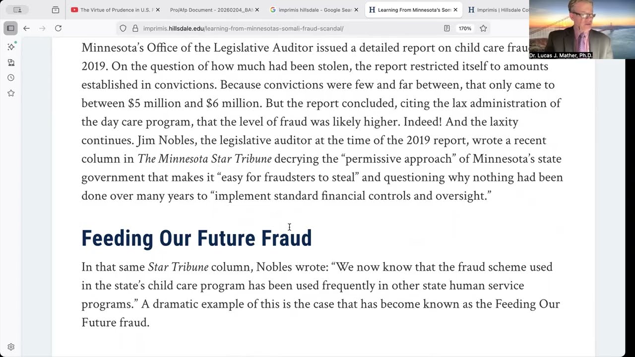Hillsdale's Imprimis Jan 2026: Learning From Minnesota's Somali Fraud Scandal by Scott W. Johnson