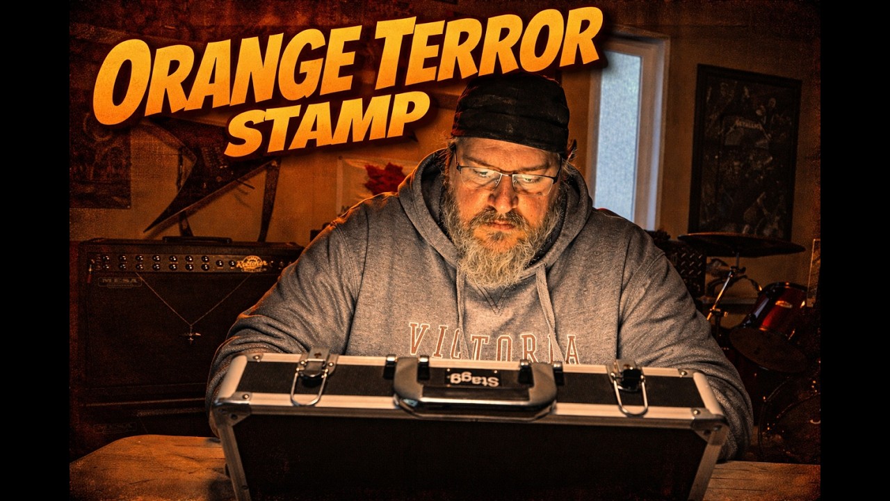 Orange Terror Stamp Pedal Board