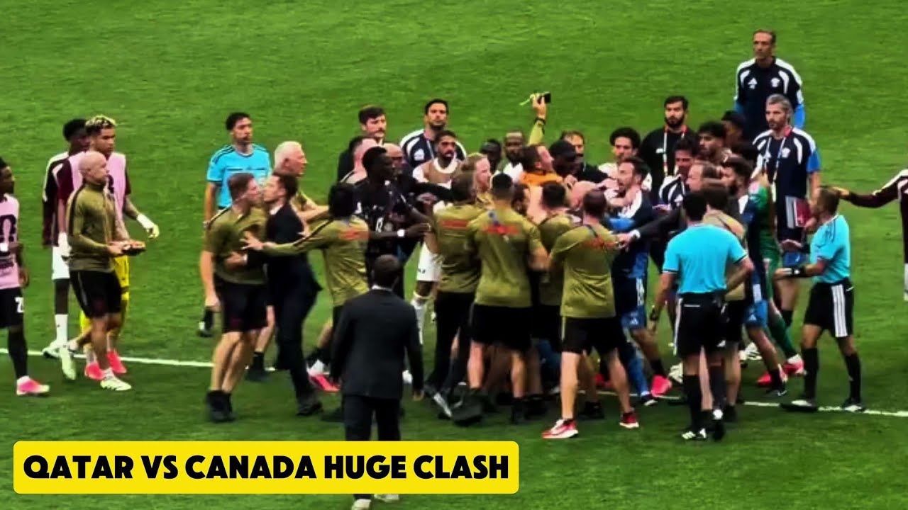 Canada Players Vs Qatar Players HUGE Fight After Final Whistle | Canada Vs Qatar 