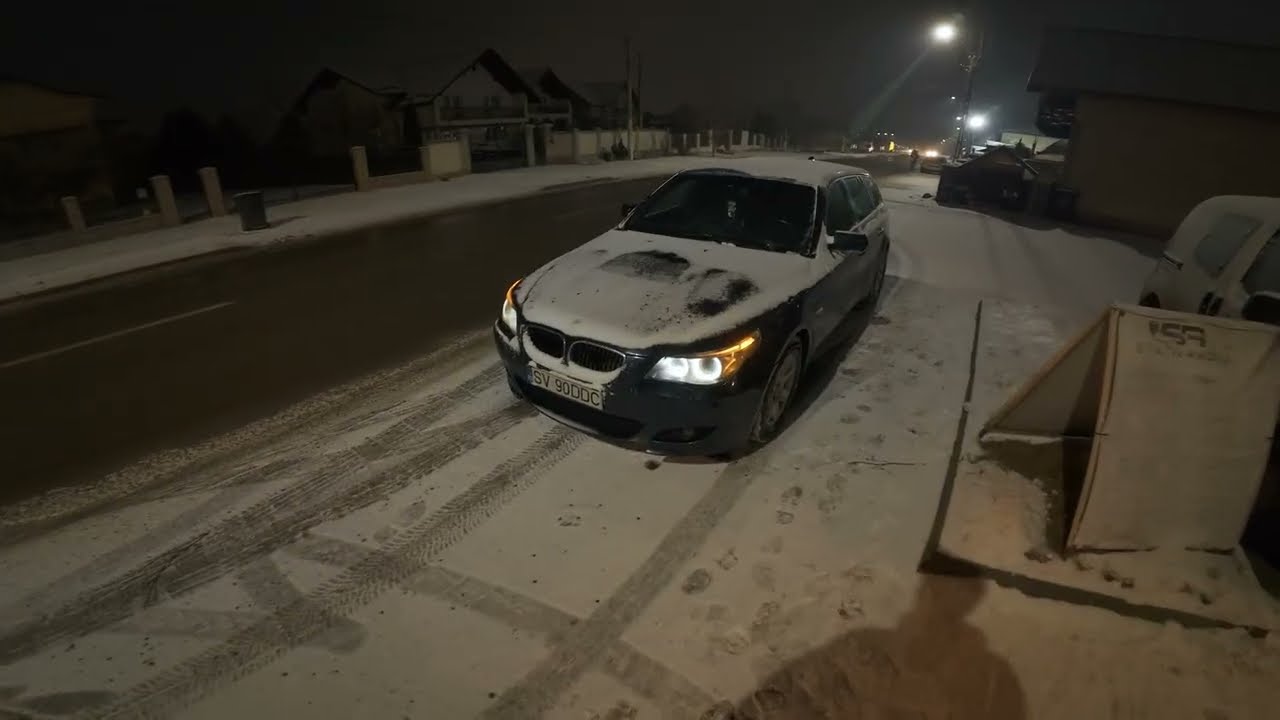 BMW 525d POV – Snowy Morning Drive