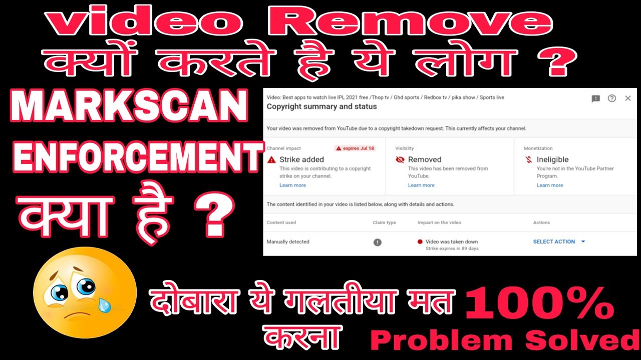 MARKSCAN ENFORCEMENT Copyright Strike kya hai ?/ Full Explaination #markscan #markscanenforcement
