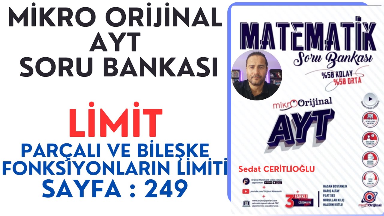 LİMİT SÜREKLİLİK | MİKRO AYT SORU BANKASI SYF:249 | #orijinalmatematik  #mikroorijinal # yks2024