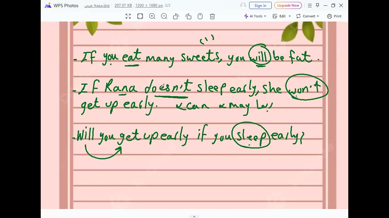 تانية اعدادى انجليزى / شرح جرامر قاعدة IF