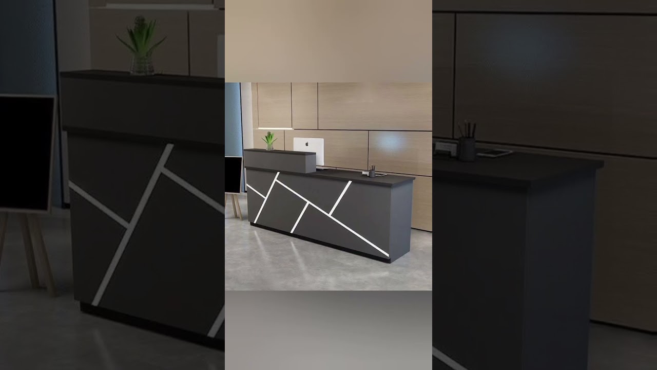 Office reception counter desk chek out counter . Counter design photos. 