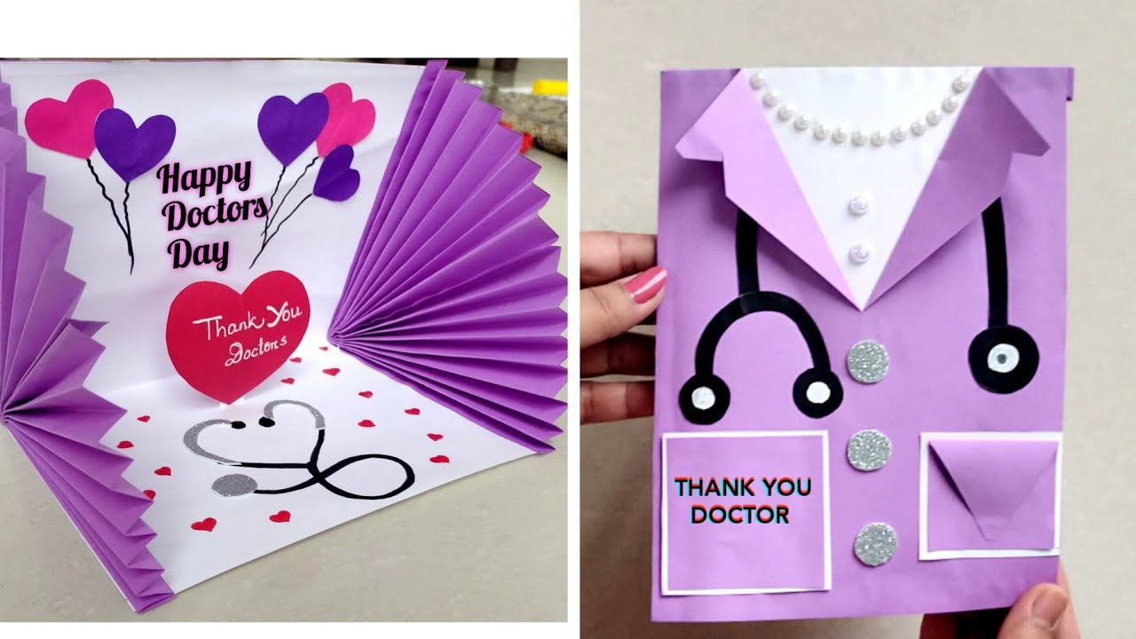 Doctor day card/How to Make Doctor Themed Card/Thank you Card for Doctors
