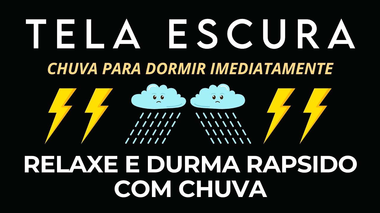 ⛈️ Sons de Tempestade para Alívio do Estresse | Chuva e Raios para uma Noite de Sono Sereno