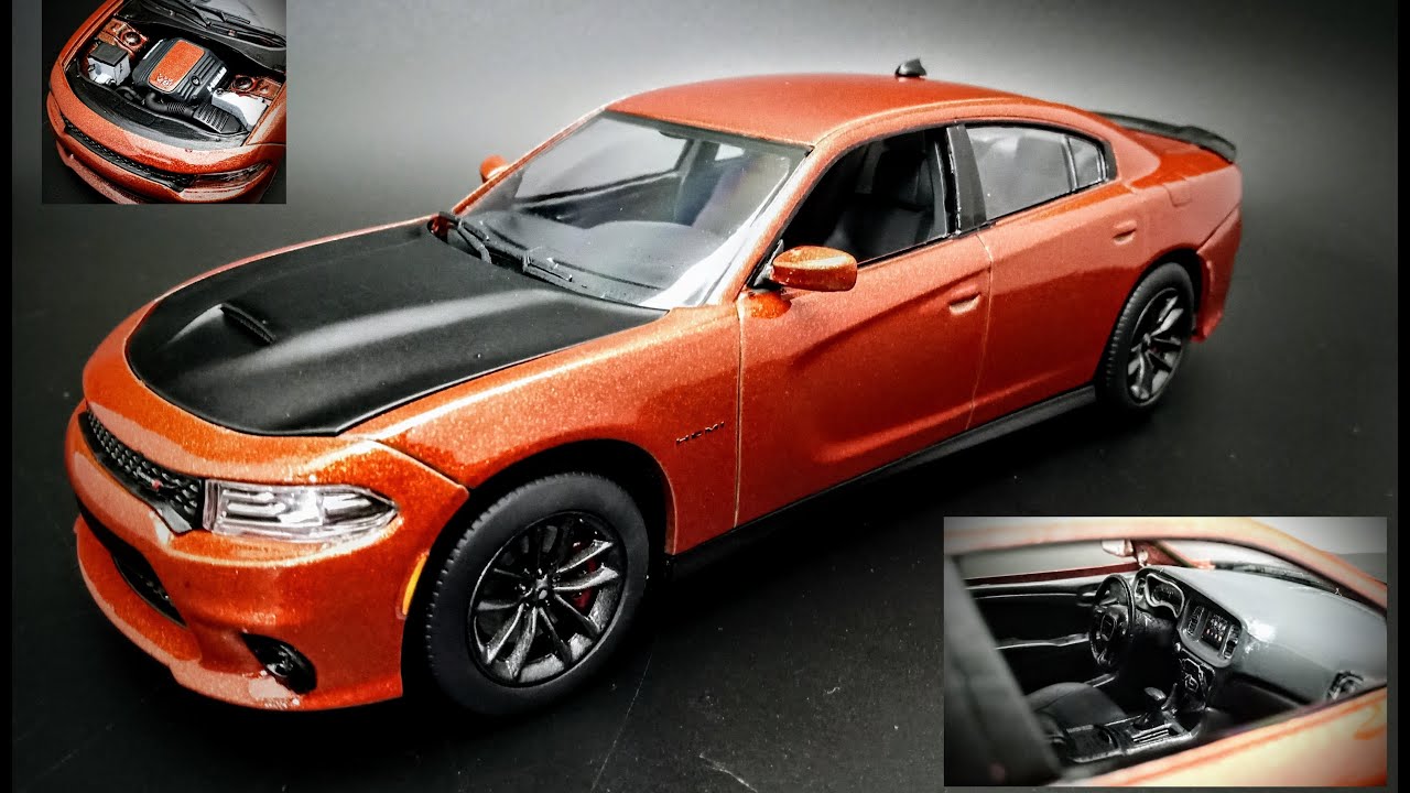 2021 Dodge Charger Hemi R/T 1/25 Scale Model Kit Build How To Assemble Paint Interior ALL NEW AMT