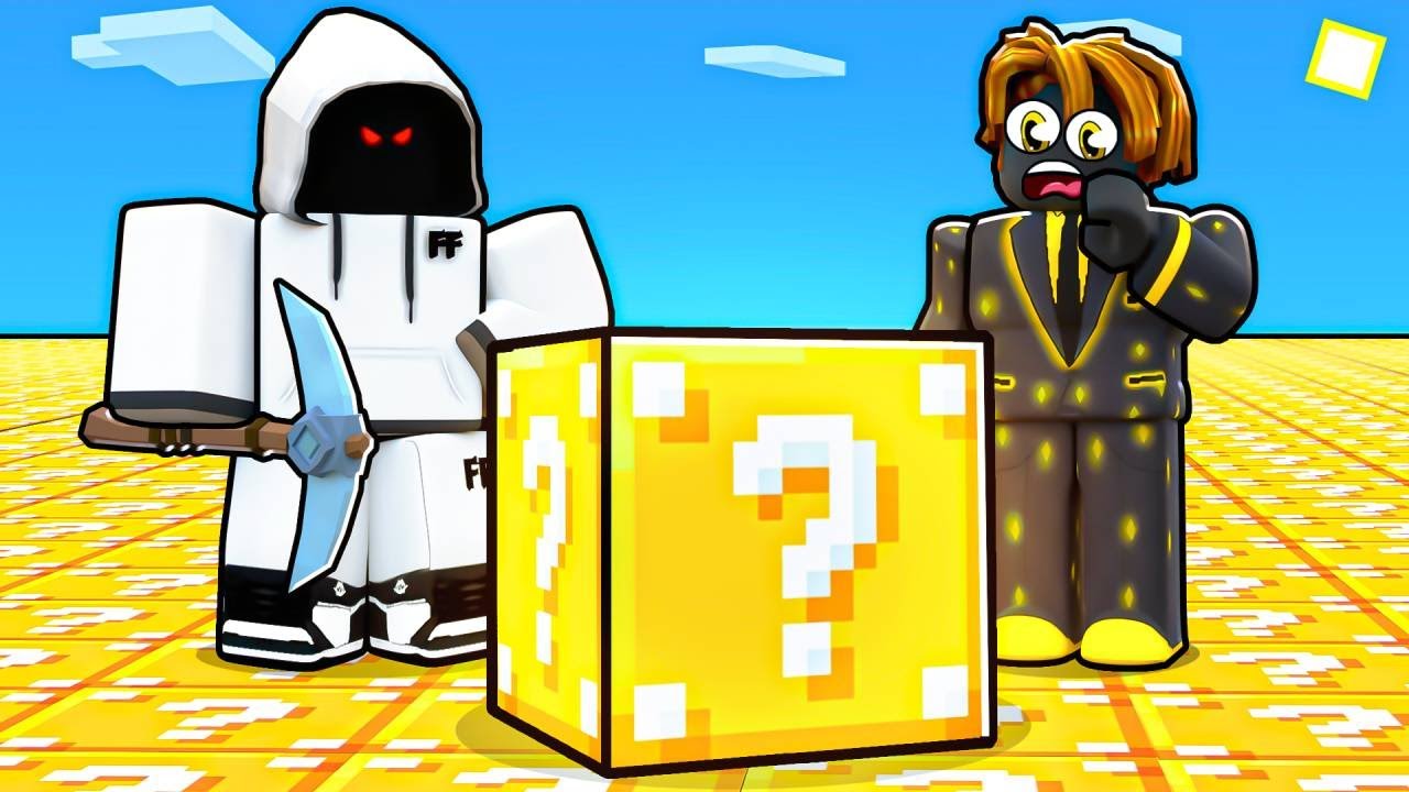 Roblox Bedwars But The MAP Is Made Of LUCKY BLOCKS..