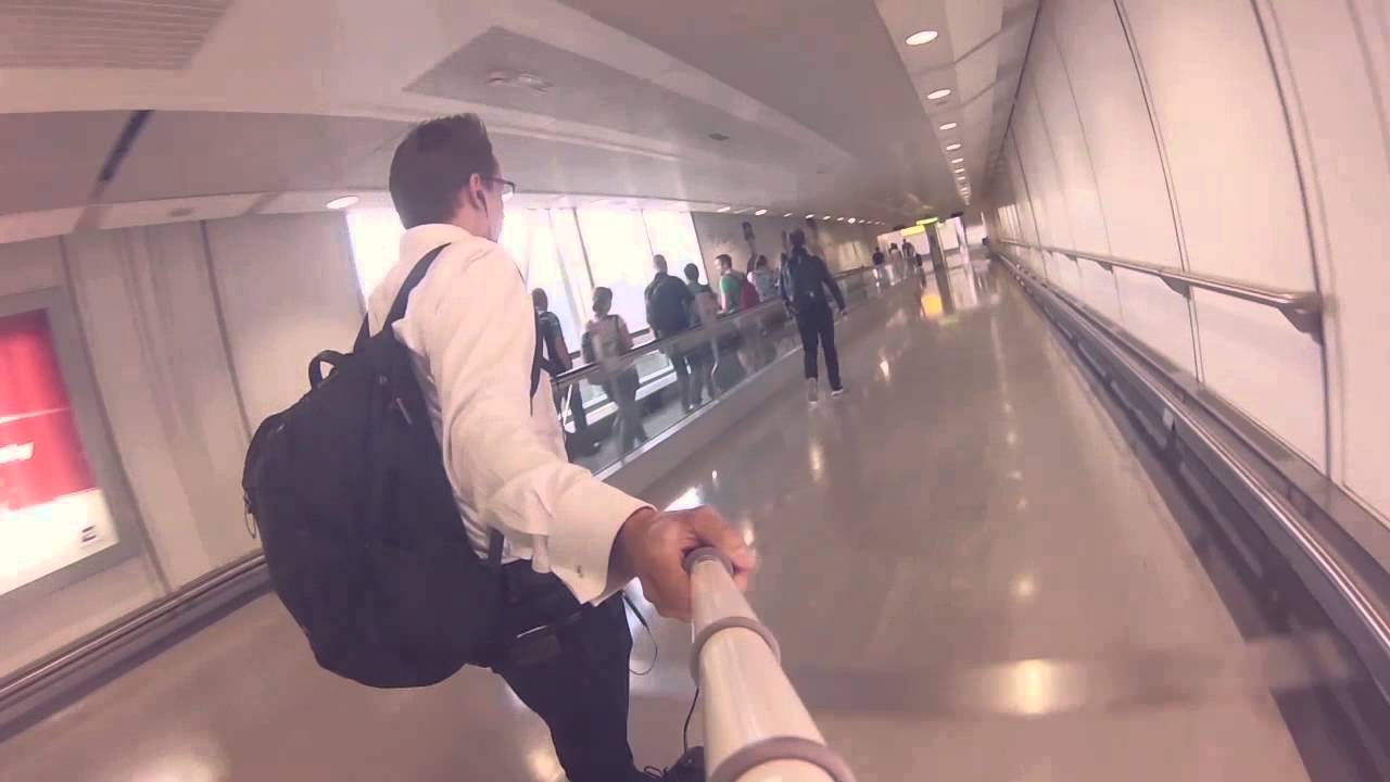 Traveling on #Heelys: Make your way through an airport in 1 minute #LifeHack