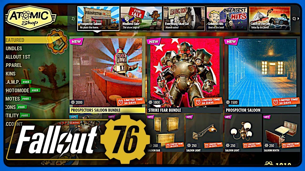 BEST Power Armor Skin RETURNS! FO76 Atomic Shop Jan 20