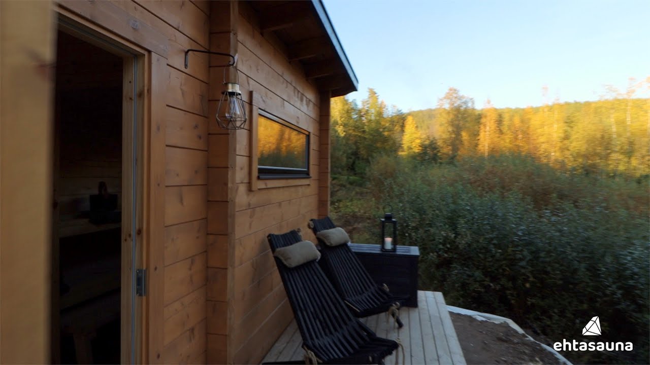 Ehtasauna Vihta M -löylyvalmis pihasauna isommalla löylyhuoneella