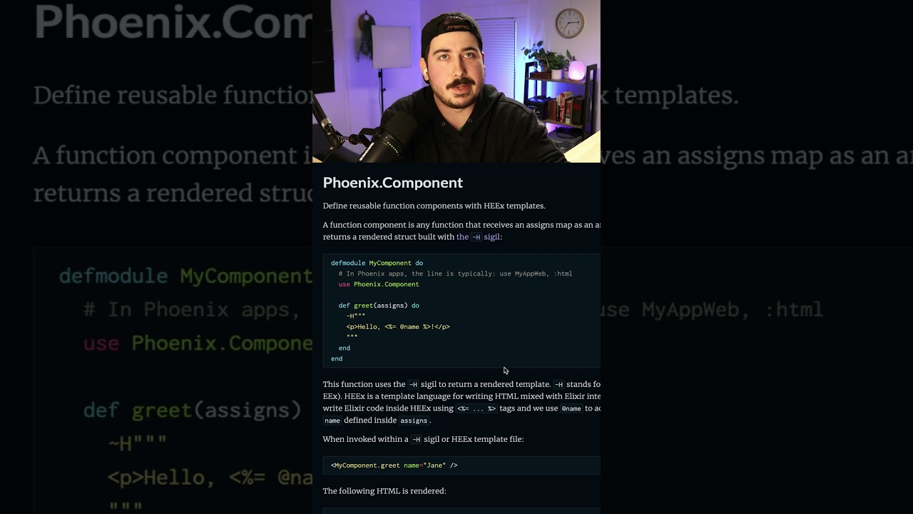 Phoenix Components  #shorts #elixirlang