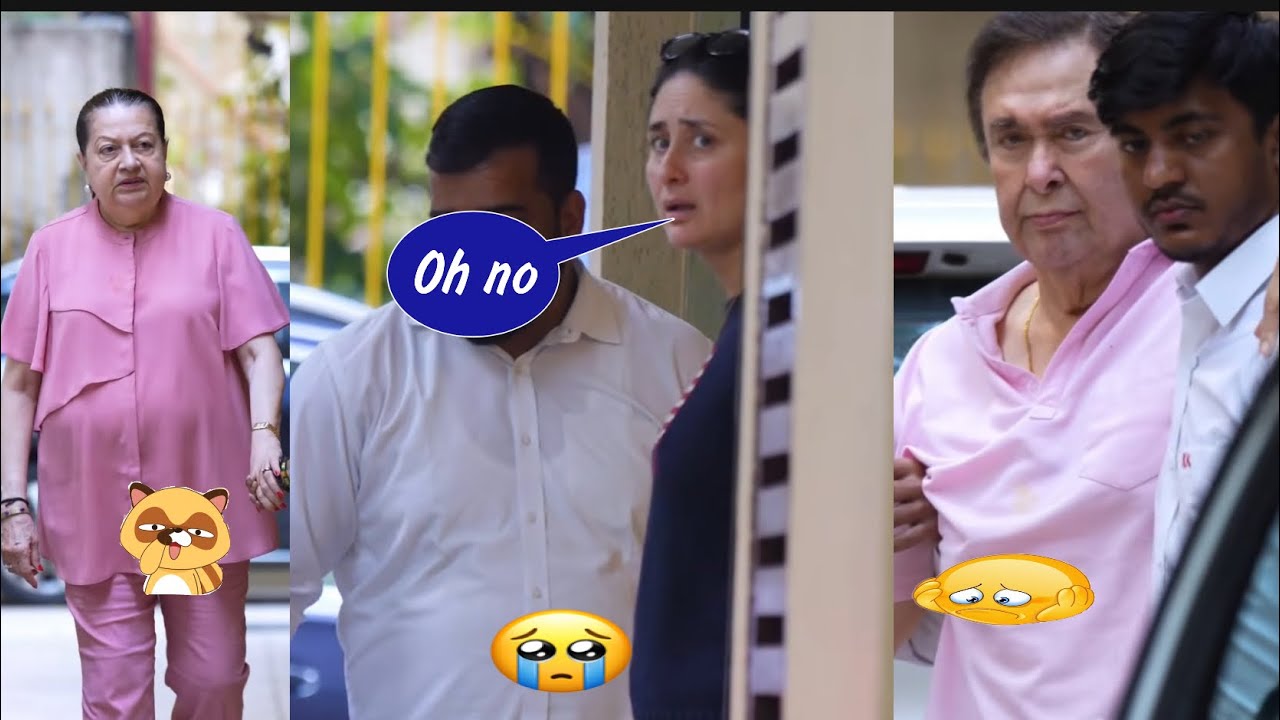 Kareena Kapoor Khan worried spotted at hospital with parents randhir babita kapoor! Angry at media 