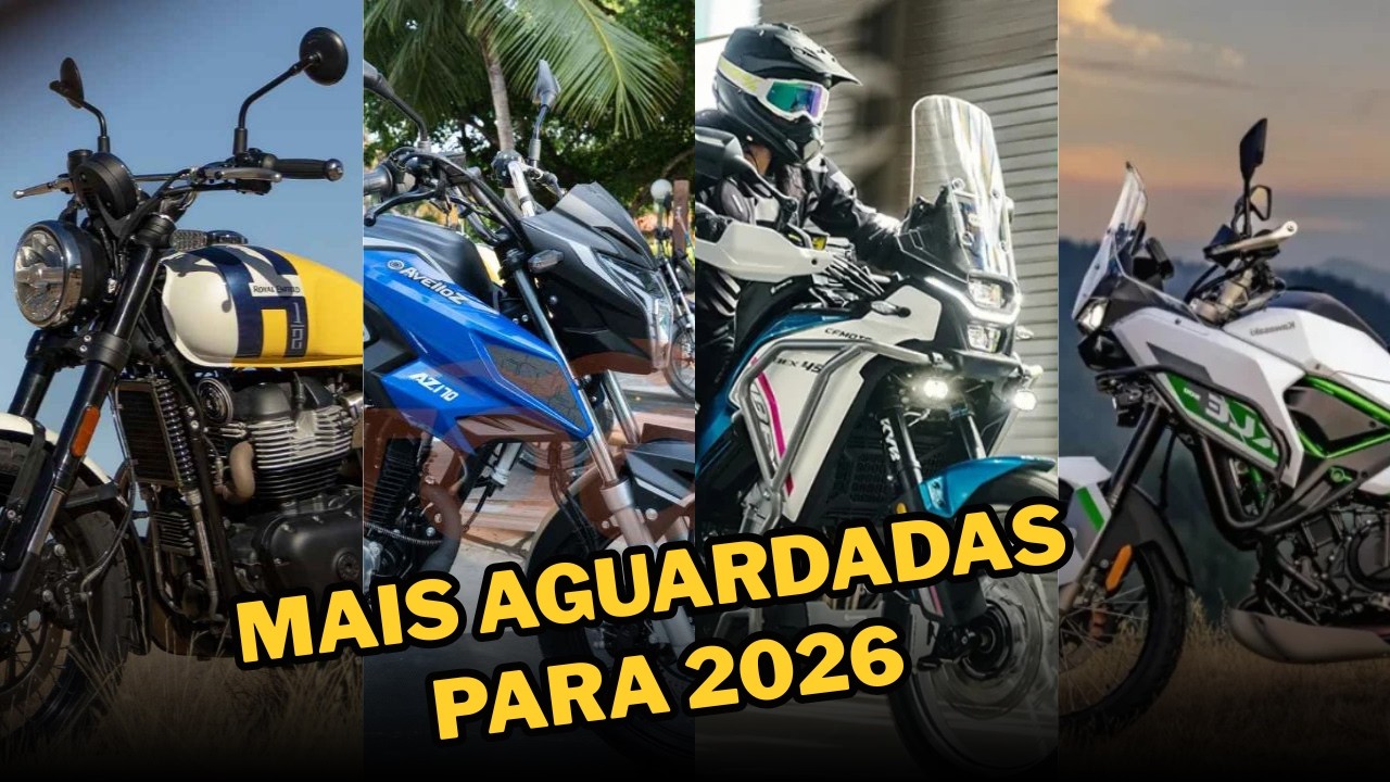VEJA AS MOTOS MAIS AGUARDADAS PARA O ANO DE 2026