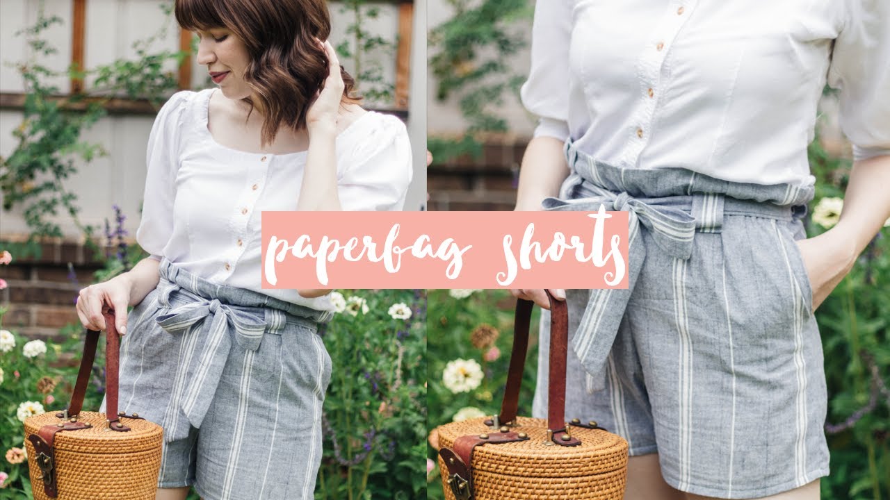 Sewing Paperbag Waist Shorts: Sew with Me!