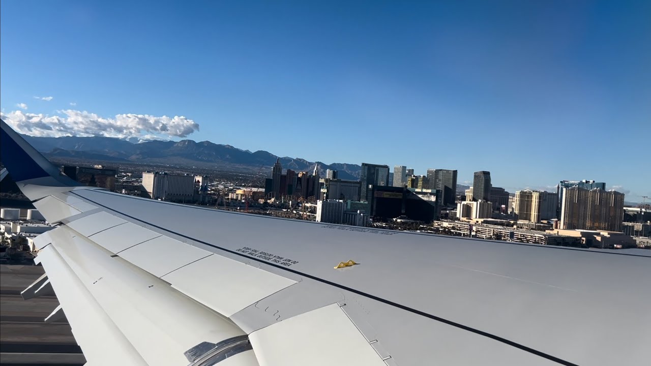 United Airlines Airbus A321Neo Takeoff from Las Vegas!