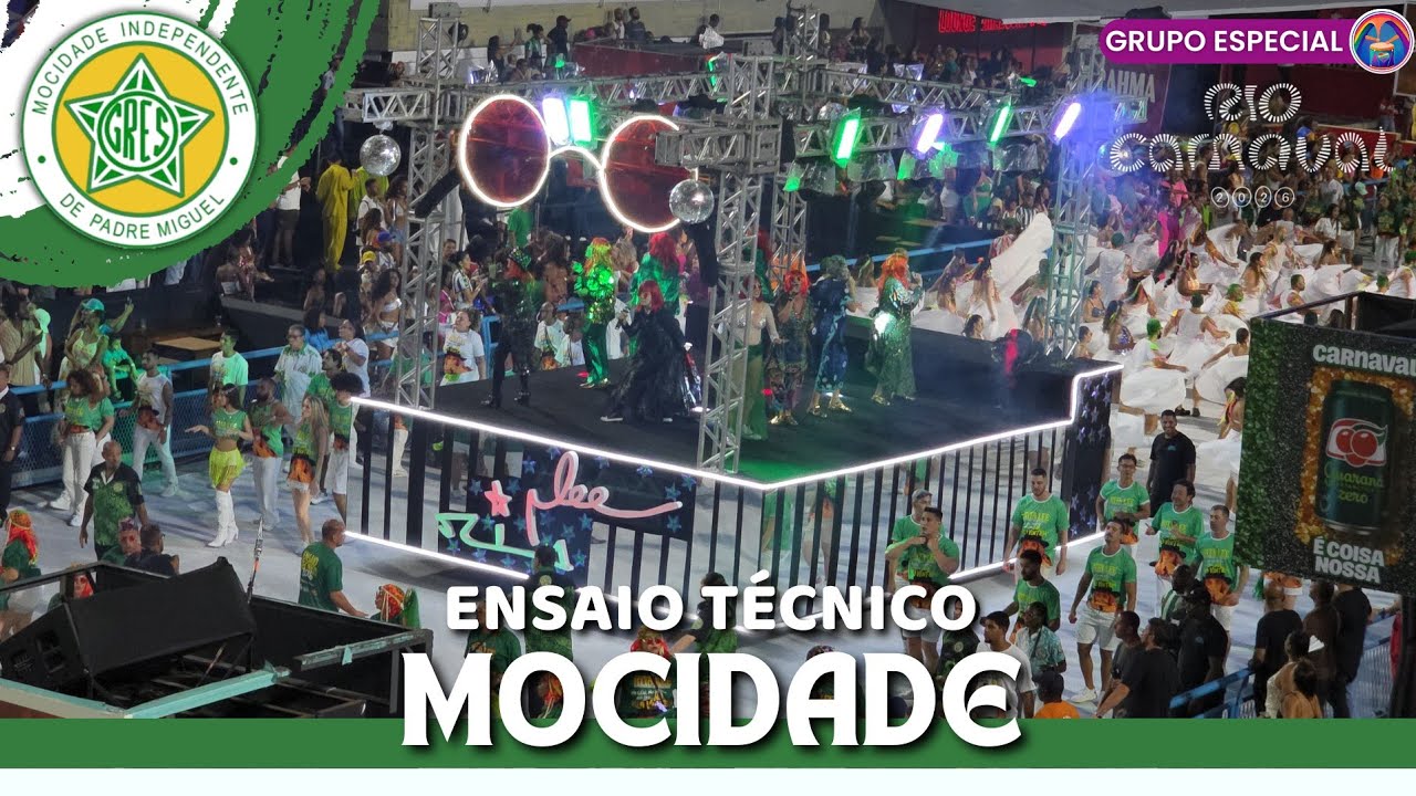 MOCIDADE 2026 | ENSAIO TÉCNICO COMPLETO NA SAPUCAÍ (SETOR 7) | VISÃO DA ARQUIBANCADA