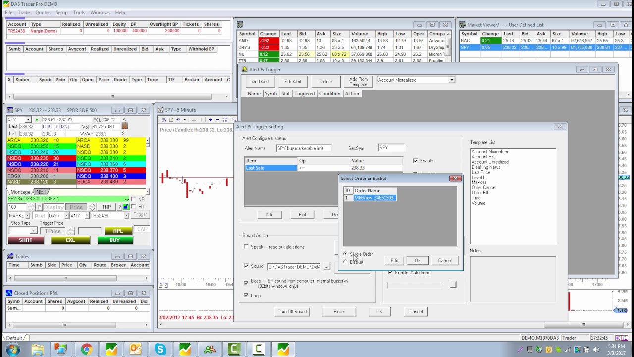 OFFICIAL: DAS TRADER Pro LIVE ALERT TO TRIGGER ORDER - HOW TO SETUP CORRECTLY