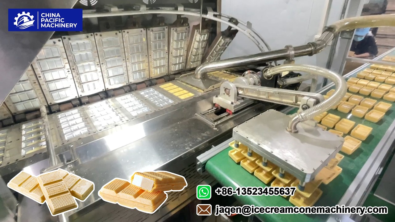 Fully Automatic Square Cake (Manaka) Wafer Production Line|Square Ice Cream Wafer Production Line
