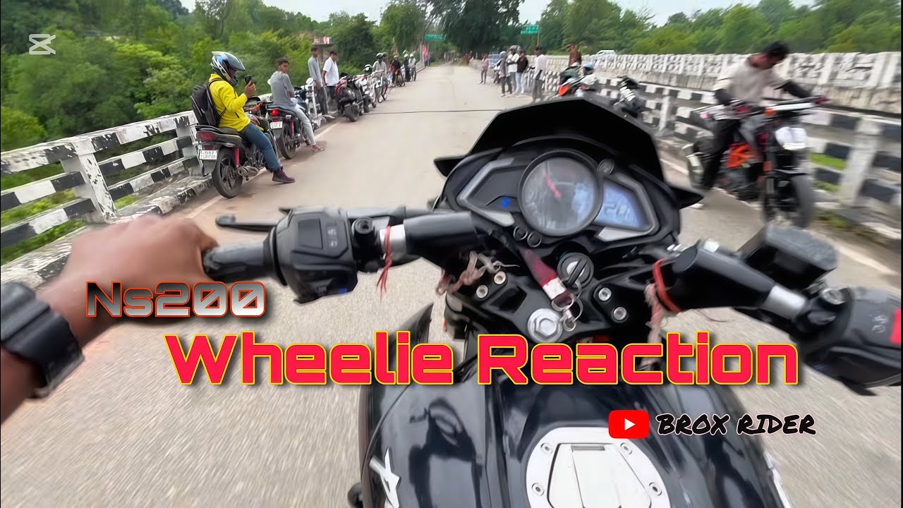 Wheelie reaction 👀|| Patratu valley || ns200 wheelie 🏍️