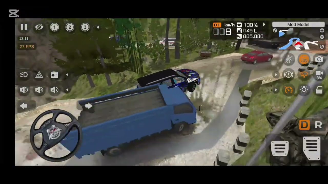 Off-road drive/toyota fortuner/buss simulator Indonesia 🔥😱