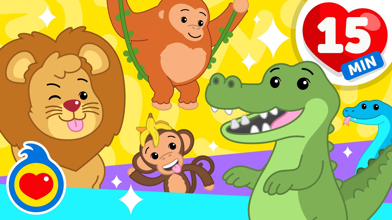 ¿El Cocodrilo Cómo Hará? 🐊🌴 Canciones Infantiles de Animales de la Selva (15 Min) | Plim Plim