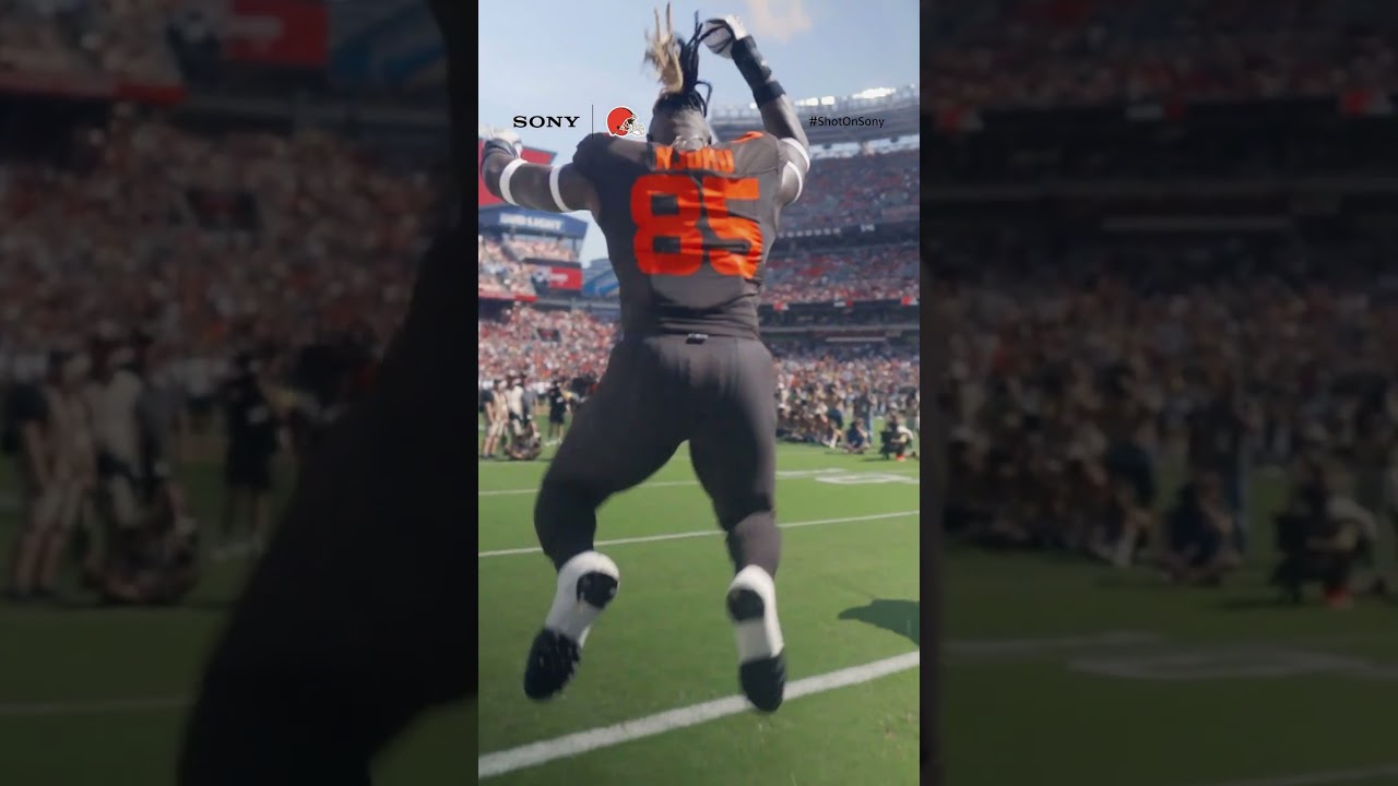 POV you're running out of the tunnel with David Njoku on gameday #ShotOnSony