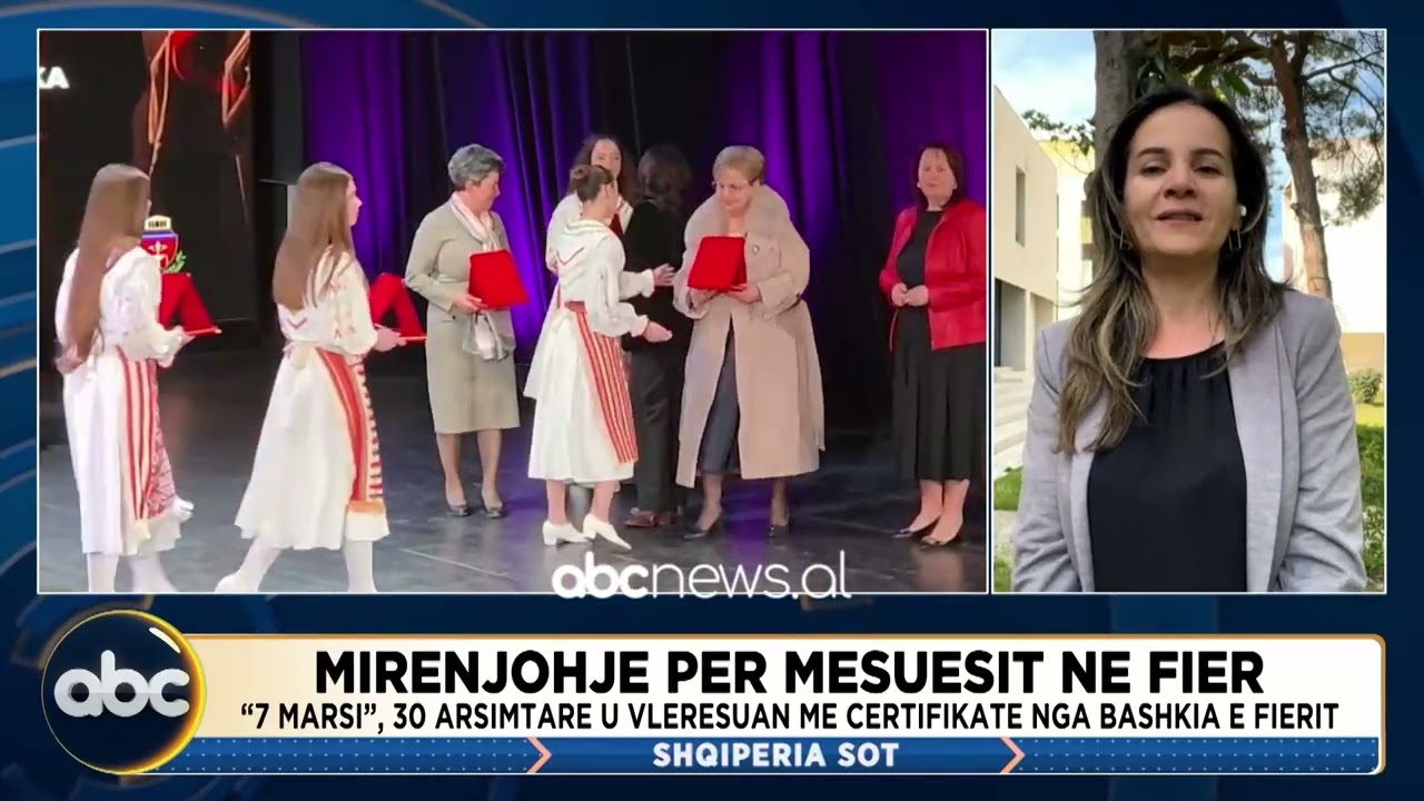Mirënjohje për mësuesit në Fier/ 30 arsimtarë u vlerësua nga Bashkia  | ABC News Albania