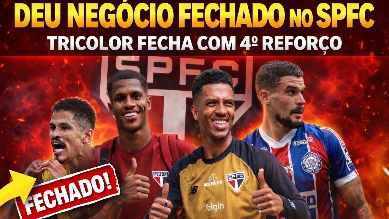 OFICIAL MAIS UM REFORÇO NO SPFC - CRESPO QUER MAIS - AGORA É O MEIA ATACANTE - FLAMENGO NÃO DESISTE