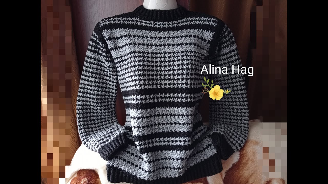 Model crosetat (pulover)/вязание крючком/ crochet for beginners