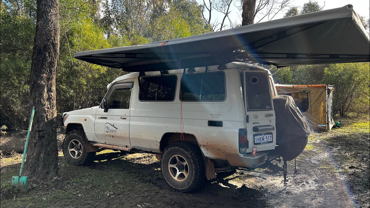 Solo Camping With Huge Dog | troop carrier rig run down | Drifta 270 awning review .