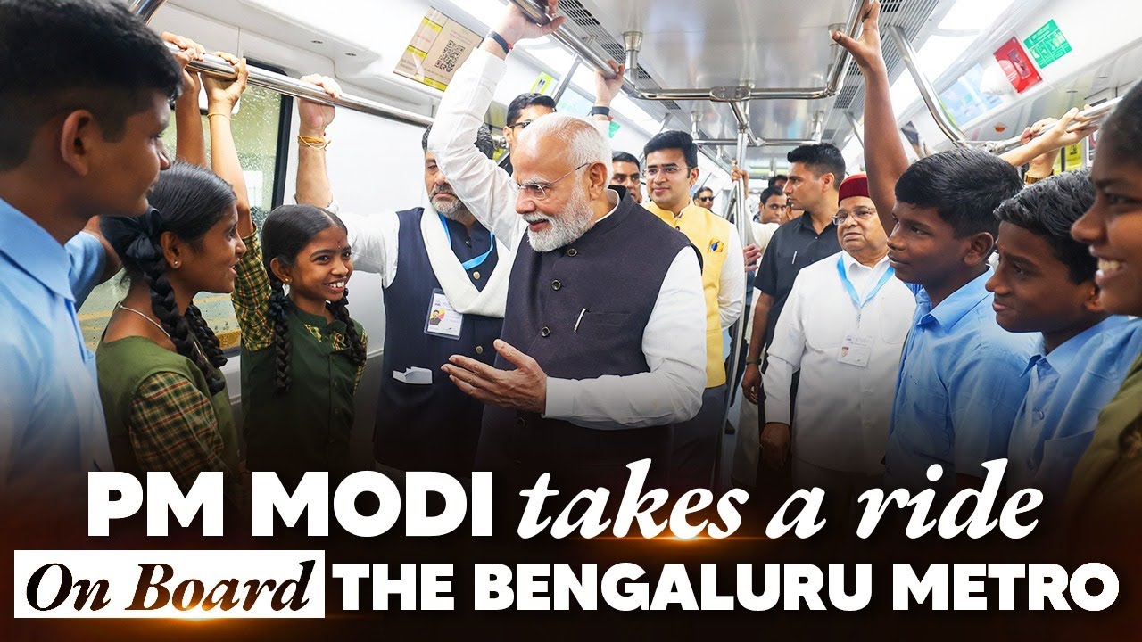 LIVE: PM Modi flags-off yellow line of Bengaluru Metro and takes a Metro ride