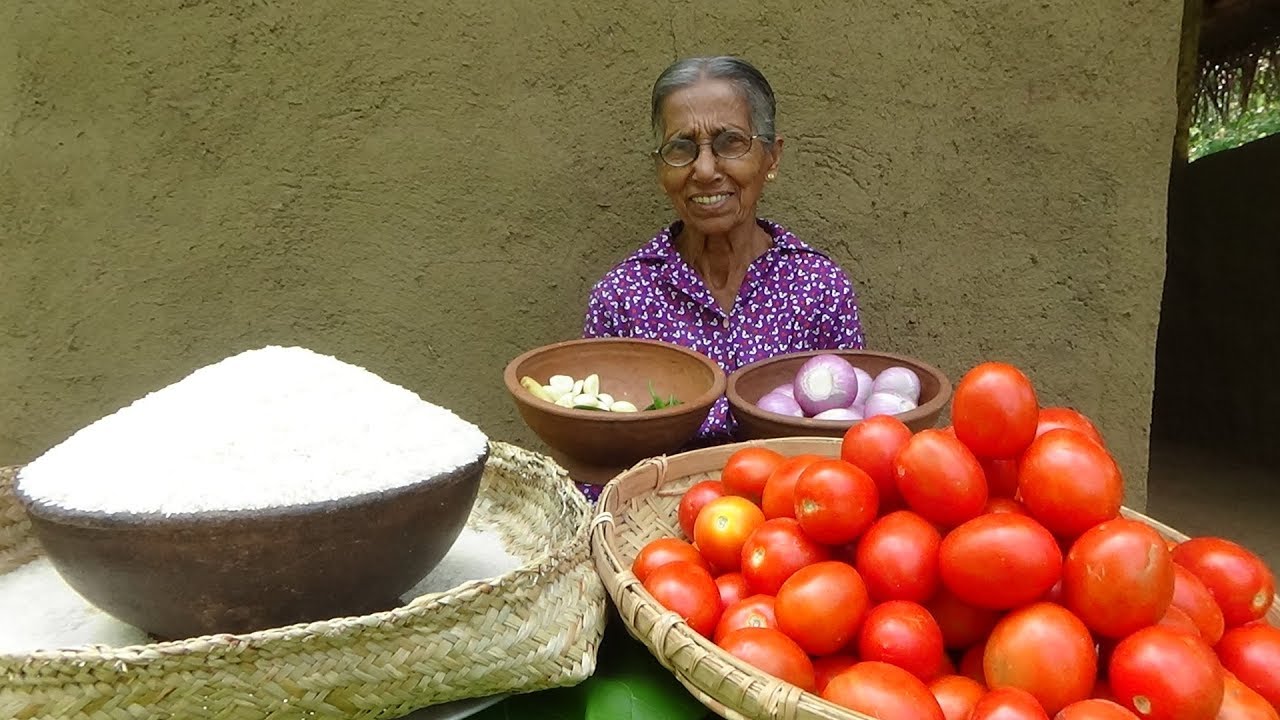 Tomato Rice Recipe by Grandma ❤ Village Life
